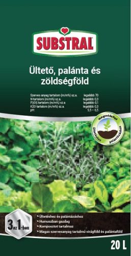 Virágf. Substral ültető,palánta és zöldségföld 20L