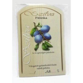 Pálinkásüveg cimke szilva 10db/cs