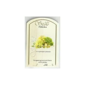 Pálinkásüveg cimke szőlő 10db/cs