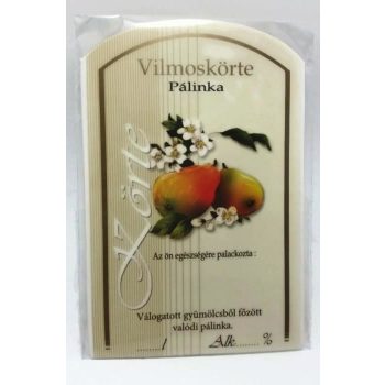 Pálinkásüveg cimke vilmoskörte 10db/cs