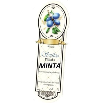 Pálinkásüveg cimke hosszú szilva 10db/cs