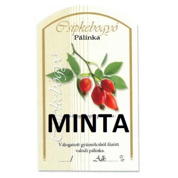 Pálinkásüveg cimke csipkebogyó 10db/cs