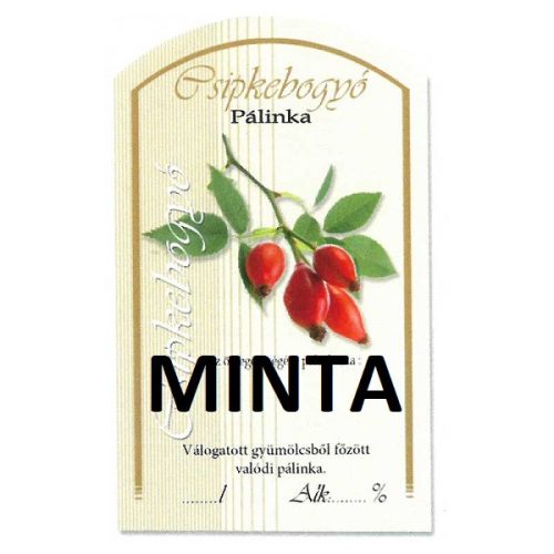 Pálinkásüveg cimke csipkebogyó 10db/cs