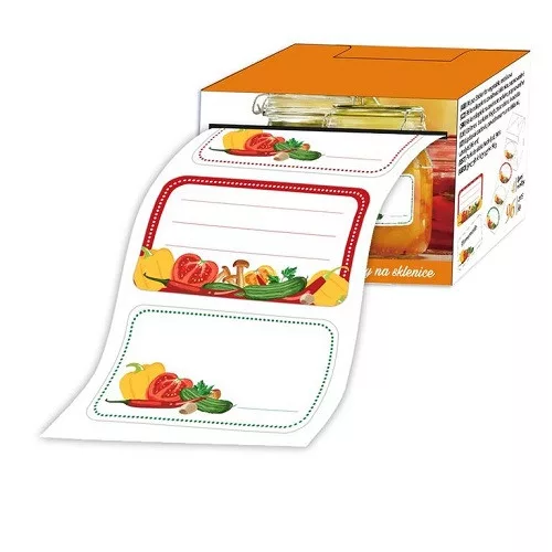 Befőttes üveg matrica zöldséges 96db-os