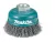 Makita hullámos és fonott drótkefe csésze 75mm M14