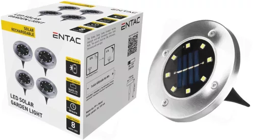 Dekorlámpa napelemes taposólámpa 8 LED 4db/cs