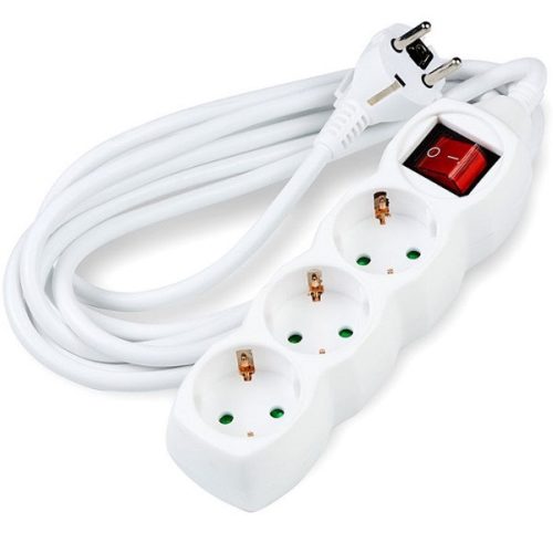 Hosszabbító 3-as 1,5m 1,5mm rézkábel+kapcsoló