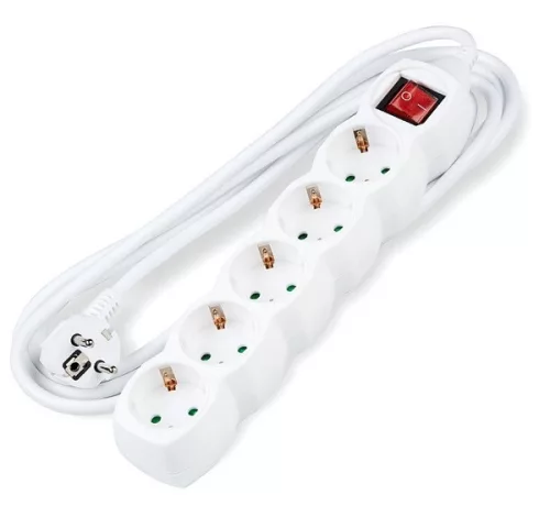 Hosszabbító 5-ös 1,5m 1,5mm rézkábel+kapcsoló