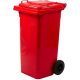 Kuka műanyag 120L kerekes piros