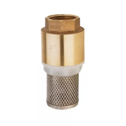 Lábszelep inox szűrővel 1"