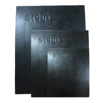 Kályha hővédő lemez fekete 50x60cm rusztikus hatás