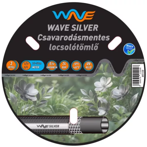 Tömlő  1/2" 25m WAVE Silver 3 rétegű csav.mentes