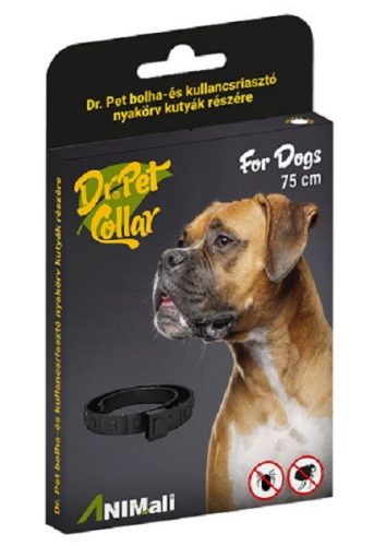 DrPet bolha-kullancsriasztó nyakörv fekete (kutya)